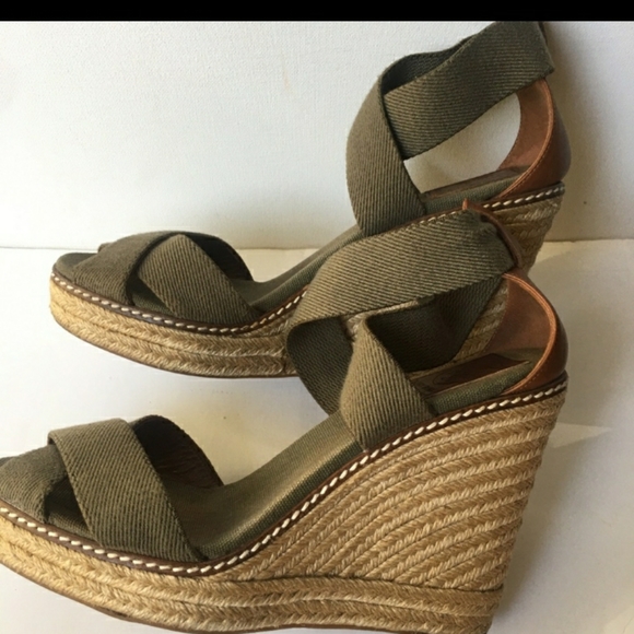 Authentic Tory Burch Wedge Espadrilles size 9 - Picture 9 of 10